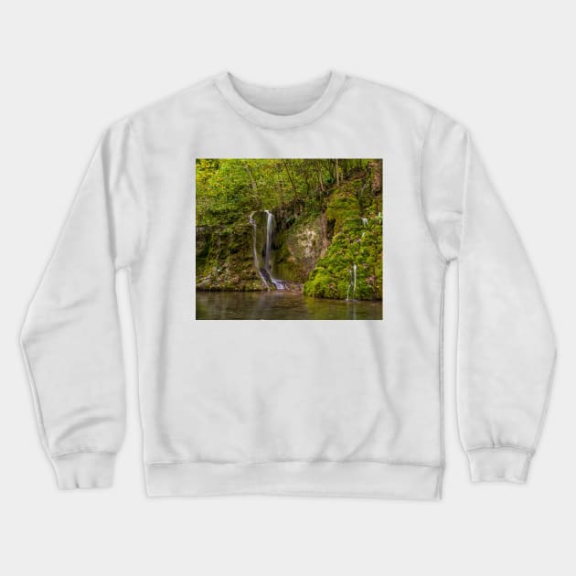 Gütersteiner Waterfall, Bad Urach Crewneck Sweatshirt by mbangert